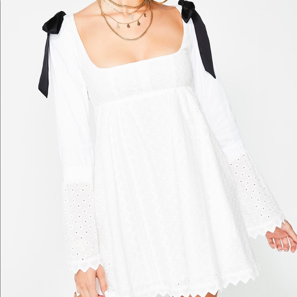 For love and lemons Charlotte babydoll dress white
